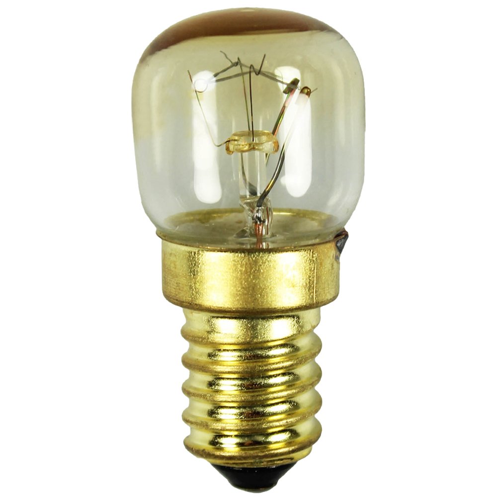 5x Backofen-Lampe bis 300 Grad, klar, Herd-Glühbirne 15W, E14, SES, EEK